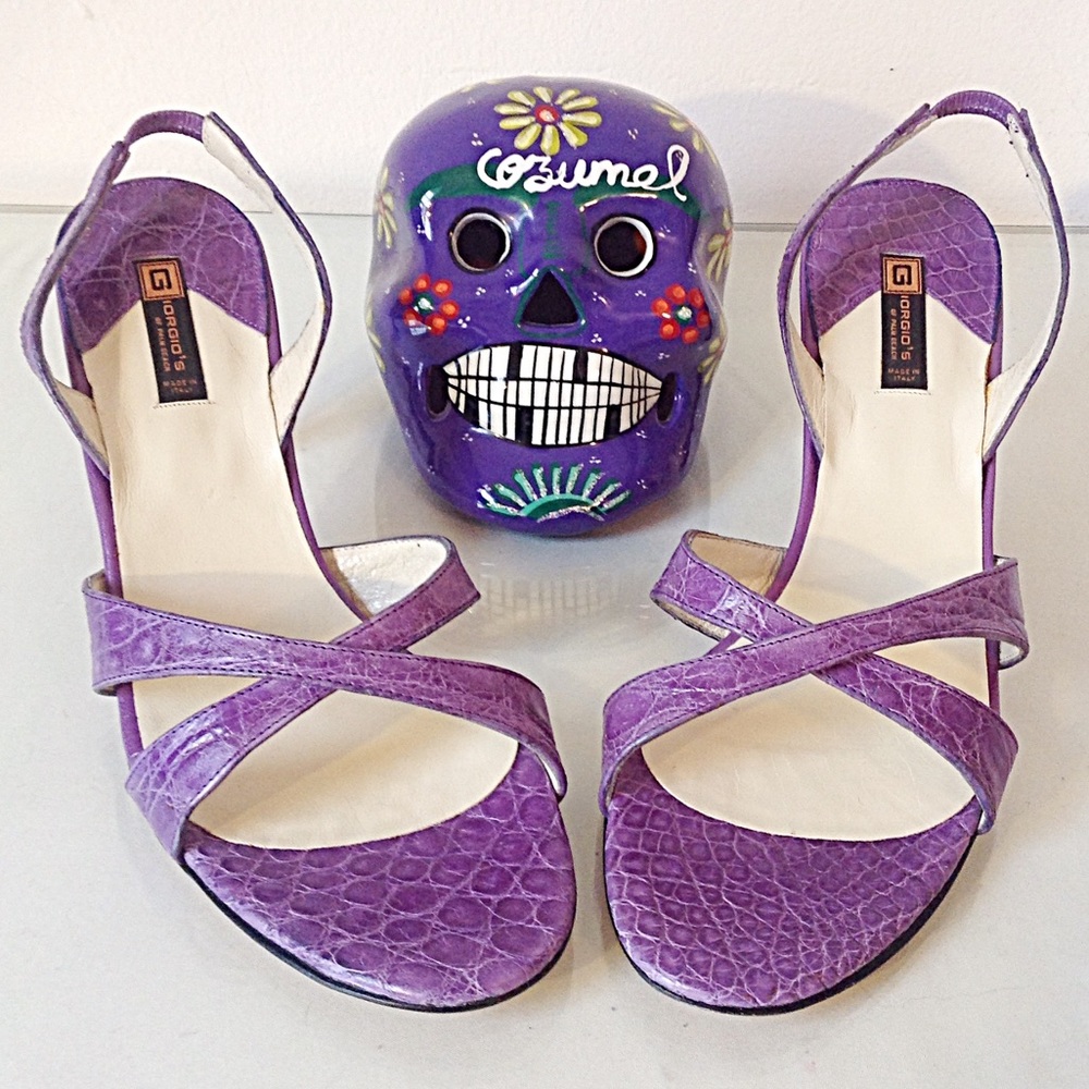 Price Drop! 💜 Alligator Slingback Heels 💜